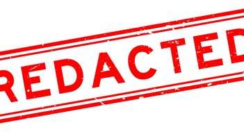 Q&A: Altering Meeting Minutes Grunge red redacted word rubber seal stamp on white background