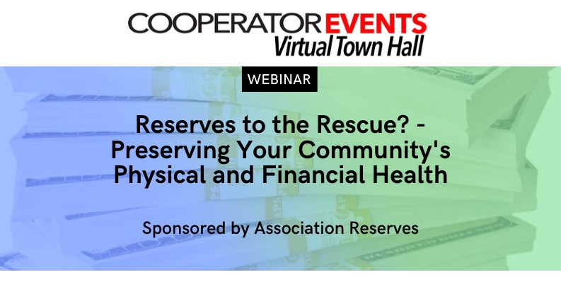 The Cooperator Events presents: Reserves to the Rescue? - Preserving Your Community's Physical and Financial Health